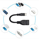 10cm USB 2.0 AF to Micro USB 5 Pin Male OTG Adapter Cable for Samsung / Nokia / LG / BlackBerry / HTC One X /Amazon Kindle / Sony Xperia etc.(Black)