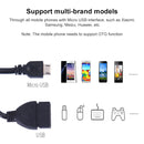 10cm USB 2.0 AF to Micro USB 5 Pin Male OTG Adapter Cable for Samsung / Nokia / LG / BlackBerry / HTC One X /Amazon Kindle / Sony Xperia etc.(Black)