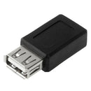 High Quality USB 2.0 AF to Micro USB Female Adapter(Black)