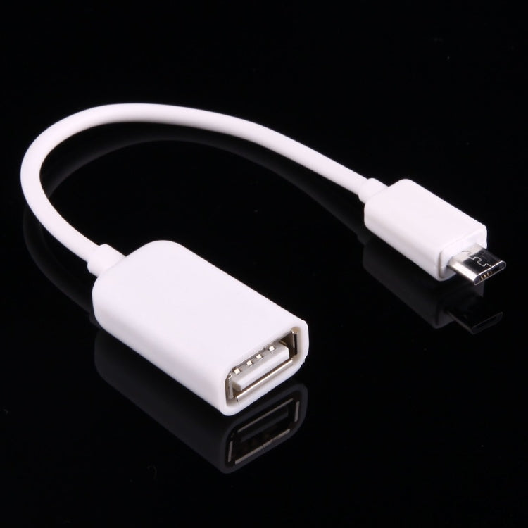 High Quality USB 2.0 AF to Micro USB 5 Pin Male Adapter Cable with OTG Function, For Galaxy S IV / i9500 / S III / i9300 /Note II / N7100 / i9220 / i9100 / i9082 / Nokia / LG / BlackBerry / HTC One X /Amazon Kindle / Sony Xperia etc, Length: 15cm(White)