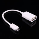 High Quality USB 2.0 AF to Micro USB 5 Pin Male Adapter Cable with OTG Function, For Galaxy S IV / i9500 / S III / i9300 /Note II / N7100 / i9220 / i9100 / i9082 / Nokia / LG / BlackBerry / HTC One X /Amazon Kindle / Sony Xperia etc, Length: 15cm(White)