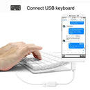 High Quality USB 2.0 AF to Micro USB 5 Pin Male Adapter Cable with OTG Function, For Galaxy S IV / i9500 / S III / i9300 /Note II / N7100 / i9220 / i9100 / i9082 / Nokia / LG / BlackBerry / HTC One X /Amazon Kindle / Sony Xperia etc, Length: 15cm(White)
