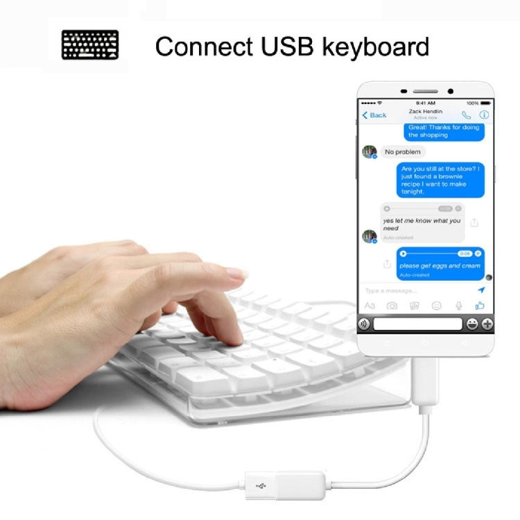 High Quality USB 2.0 AF to Micro USB 5 Pin Male Adapter Cable with OTG Function, For Galaxy S IV / i9500 / S III / i9300 /Note II / N7100 / i9220 / i9100 / i9082 / Nokia / LG / BlackBerry / HTC One X /Amazon Kindle / Sony Xperia etc, Length: 15cm(White)