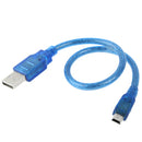 USB 2.0 AM to Mini USB Male Adapter Cable , Length: 30cm (Blue)