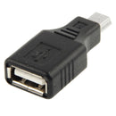 Mini USB Male to USB 2.0 Female Adapter with OTG Function(Black)
