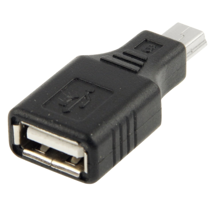 Mini USB Male to USB 2.0 Female Adapter with OTG Function(Black)