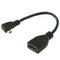 17cm 90 Degree Micro HDMI Right-toward Male to HDMI Female Cable Adapter(Black)