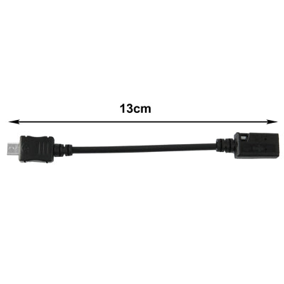 Mini USB Female to Micro USB Male Cable Adapter, Length: 13cm(Black)