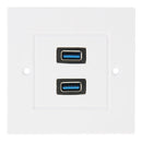 Dual USB 3.0 Female Plugs Home Wall Charger Plate Wall Plate Panel
