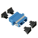 SC-SC Multimode Duplex Fiber Flange / Connector / Adapter / Lotus Root Device(Blue)