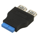 2 x USB 3.0 AF to 20 Pin Adapter
