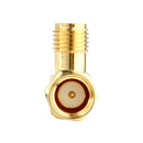 Gold Plated SMA Female to SMA Male Adapter with 90 Degree Angle