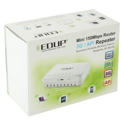 EDUP EP-9507N Portable 150Mbps Wireless 802.11N Router, Support 3G / AP / Repeater, Built-in 5000mAh Battery(White)