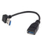 USB 3.0 Down Angle 90 degree Extension Cable Male to Female Adapter Cord, Length: 15cm