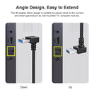 USB 3.0 Down Angle 90 degree Extension Cable Male to Female Adapter Cord, Length: 15cm