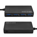 Portable Super Speed 4 Ports USB 3.0 HUB LED Indicator 5Gbps Hot-swap, Clear USB3.0 Signal