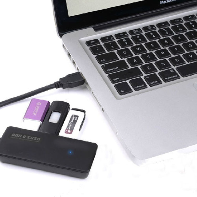 Portable Super Speed 4 Ports USB 3.0 HUB LED Indicator 5Gbps Hot-swap, Clear USB3.0 Signal