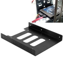 SSD HDD 2.5 inch to 3.5 inch Converter Hard Drive Metal Bracket Adapter Holder(Black)