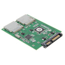 Dual SD Card To 22 Pin SATA Adapter Converter Card