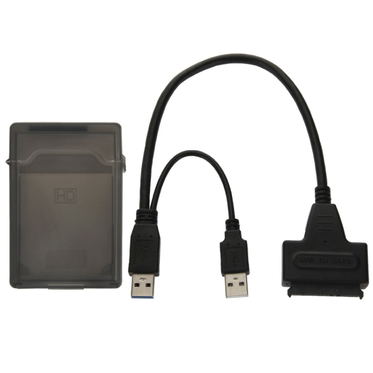 USB 2.0 / USB 3.0 To SATA Cable with 2.5 inch HDD Protection Box, Support up to 4TB Speed