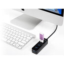 2 in 1 USB 2.0 TF/SD Card Reader & 3-port HUB, Cable Length: 80cm(Black)