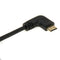 16cm Gold Plated Mini HDMI Male to HDMI 19 Pin Female Cable, 90 Degree Right Angle