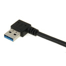 26cm 90 Degree Right Angle USB 3.0 to 90 Degree Right Angle Micro 3.0 Data Cable for Galaxy Note III / N9000