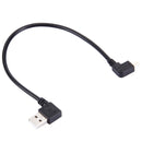 27cm 90 Degree Left Angle Micro USB to 90 Degree Left Angle USB Data / Charging Cable for Samsung Galaxy S7 & S7 Edge / LG G4 / Huawei P8 / Xiaomi Mi4 and other Smartphones