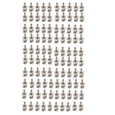 100 PCS UG1789 Crimp 3 in 1 BNC Male Connector Adapter for RG59 Coaxial Cable