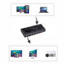 AV-109 Multi Box RCA AV Audio-Video Signal Switcher + 3 RCA Cable, 4 Group Input and 1 Group Output System(Black)