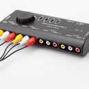 AV-109 Multi Box RCA AV Audio-Video Signal Switcher + 3 RCA Cable, 4 Group Input and 1 Group Output System(Black)