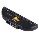 AV4-SVIDEO Multi Box RCA AV Audio-Video Signal Switcher + 3 RCA Cable, 4 Group Input and 1 Group Output System(Black)