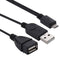 Micro USB to USB 2.0 Male & USB 2.0 Female Host OTG Converter Adapter Cable, Length: About 30cm(Black)