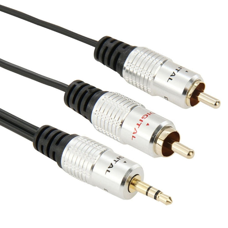 3.5mm Jack Stereo to 2 RCA Male Audio Cable, Length: 1.5m