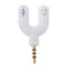 3.5mm Stereo Male to 3.5mm Headphone & Mic Female Splitter Adapter(White)