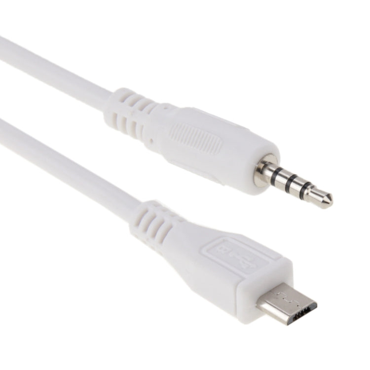 3.5mm Male to Micro USB Male Audio AUX Cable, Length: about 50cm