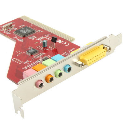 ESS 4 Channel PCI Sound Card(Red)