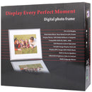 12 inch LED Display Multi-media Digital Photo Frame with Holder & Music & Movie Player, Support USB / SD / Micro SD / MMC / MS / XD Card Input(White)