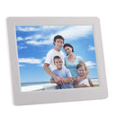 8 inch LED Display Multi-media Digital Photo Frame with Holder & Music & Movie Player, Support USB / SD / SDHC / MMC Card Input(White)