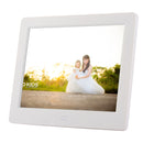 8 inch LED Display Multi-media Digital Photo Frame with Holder & Music & Movie Player, Support USB / SD / SDHC / MMC Card Input(White)