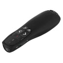 Multimedia Presenter with Laser Pointer & USB Receiver for Projector / PC / Laptop, Control Distance: 15m (R400)(Black)