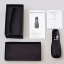 Multimedia Presenter with Laser Pointer & USB Receiver for Projector / PC / Laptop, Control Distance: 15m (R400)(Black)
