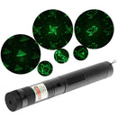 4mw 532nm Green Beam Laser Stage Pen, Mushroom / Bear / Windmill / Dolphin / Apple / Birds / Goldfish / Meteor Pattern(Black)