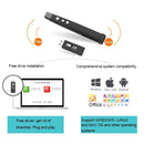 PP860 2.4GHz Wireless Transmission Multimedia Presenter with 650nm Red Light Laser Pointer & USB Receiver for Projector / PC / Laptop, Control Distance: 10m(Black)