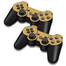 Carbon Fiber Texture Decal Stickers for PS3 Game Console(Gold)
