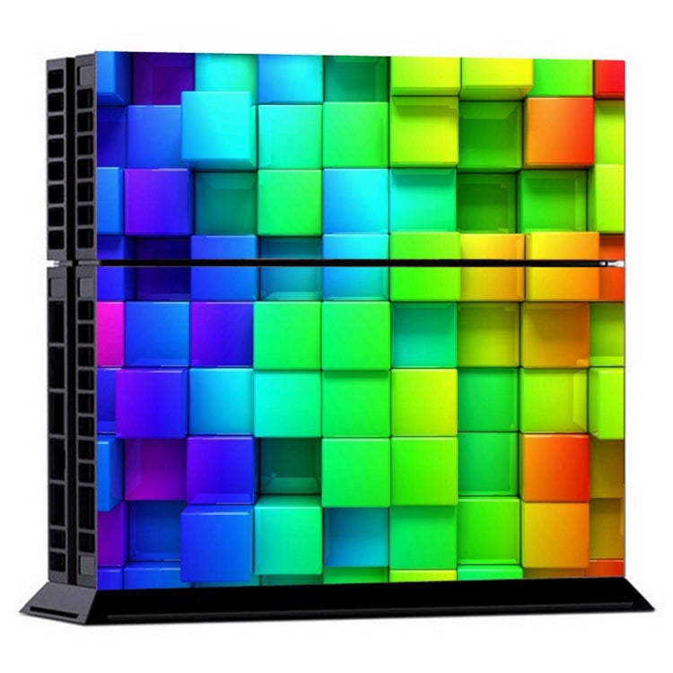 Color Cube Pattern Protective Skin Sticker Cover Skin Sticker for PS4 Game Console