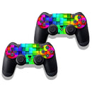 Color Cube Pattern Protective Skin Sticker Cover Skin Sticker for PS4 Game Console