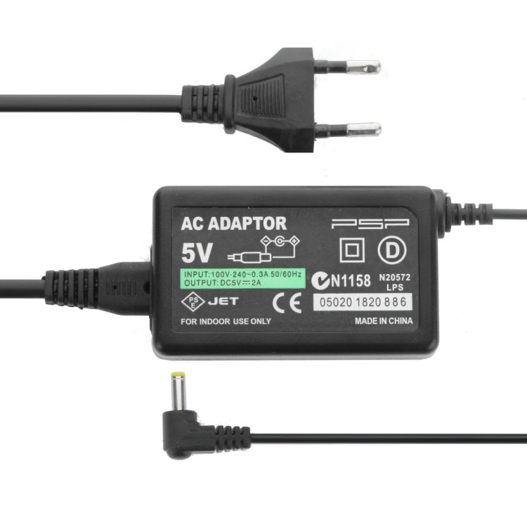 AC Adaptor for PSP1000,PSP2000, EU Plug(Black)