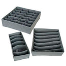 3 pcs Foldable Box / Bamboo Charcoal Fibre Storage Bag for Bra,Underwear,Necktie,Socks