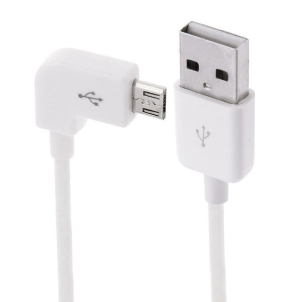 1m 90 Degree Micro USB Port USB Data Cable for Samsung Galaxy S7 & S7 Edge / LG G4 / Huawei P8 / Xiaomi Mi4 and other Smartphones (White)